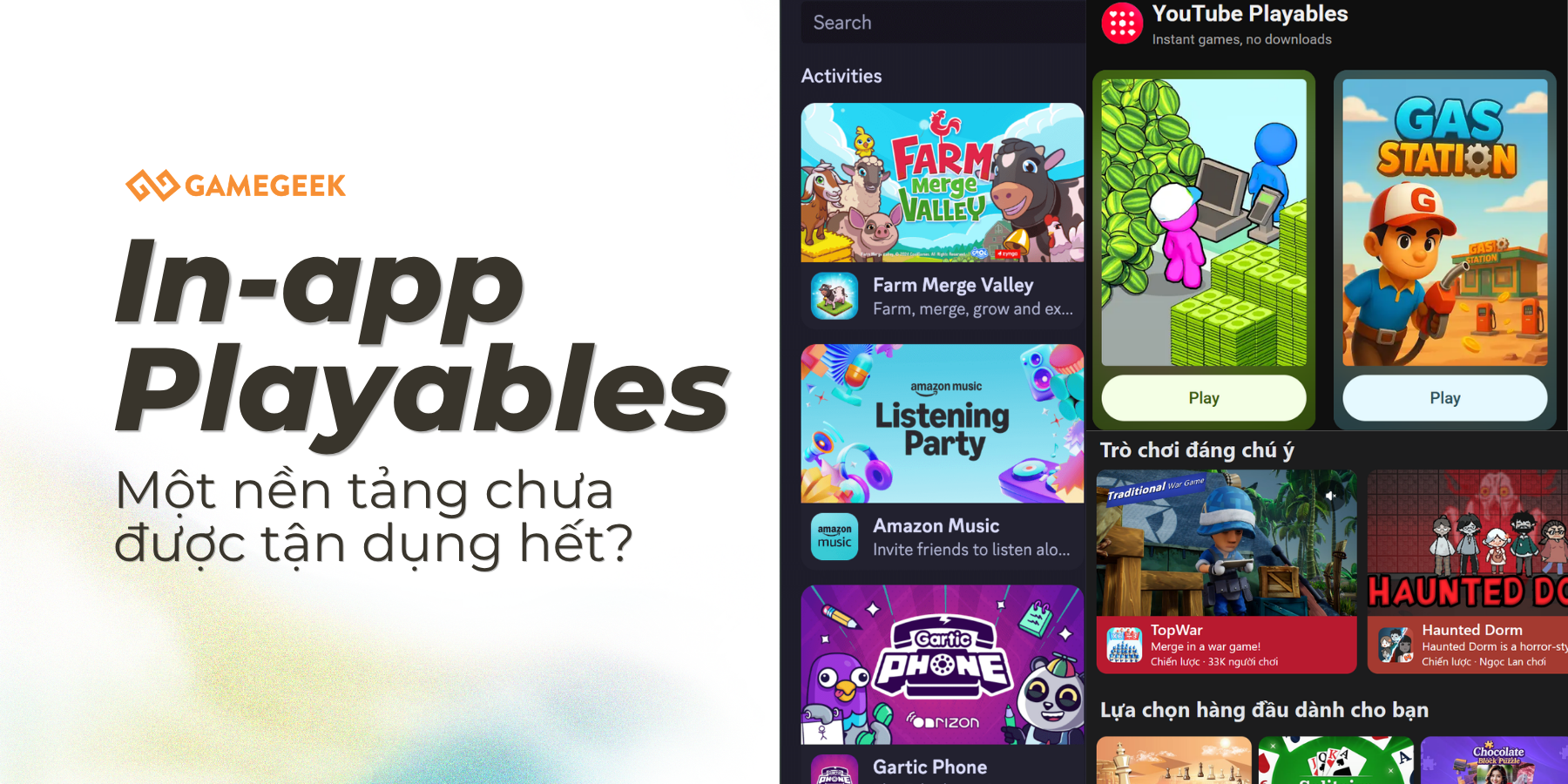 In-app Playables: Từ những nền tảng kỳ cựu đến làn sóng mới nổi